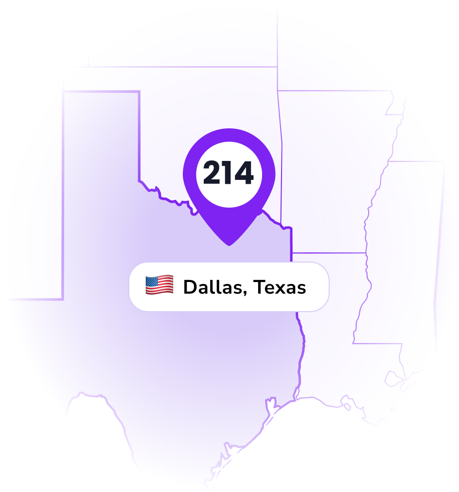 214 Area Code - Dallas, Texas Location - LinkedPhone