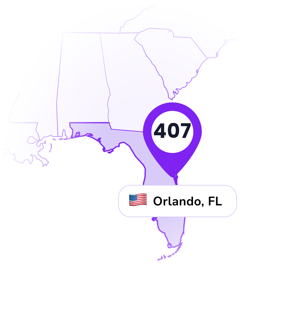 407 Area Code Orlando, Florida Location - LinkedPhone