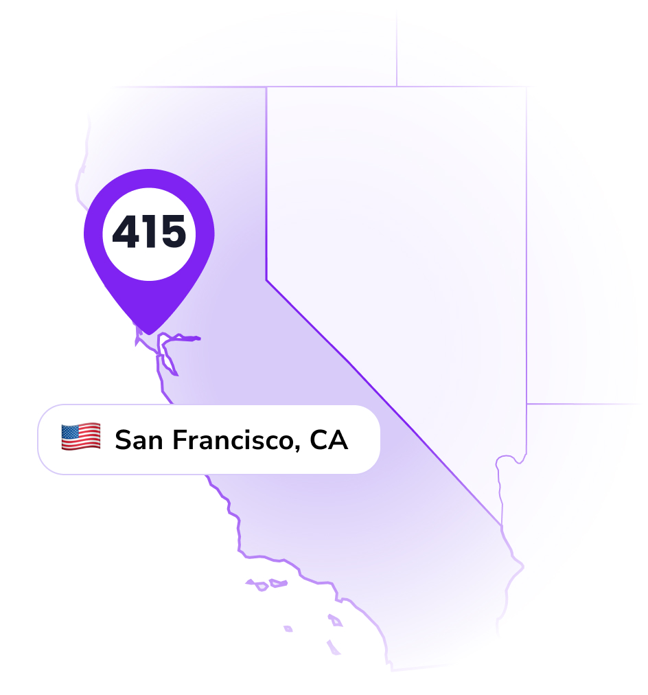 415 Area Code Map - San Francisco, CA - LinkedPhone