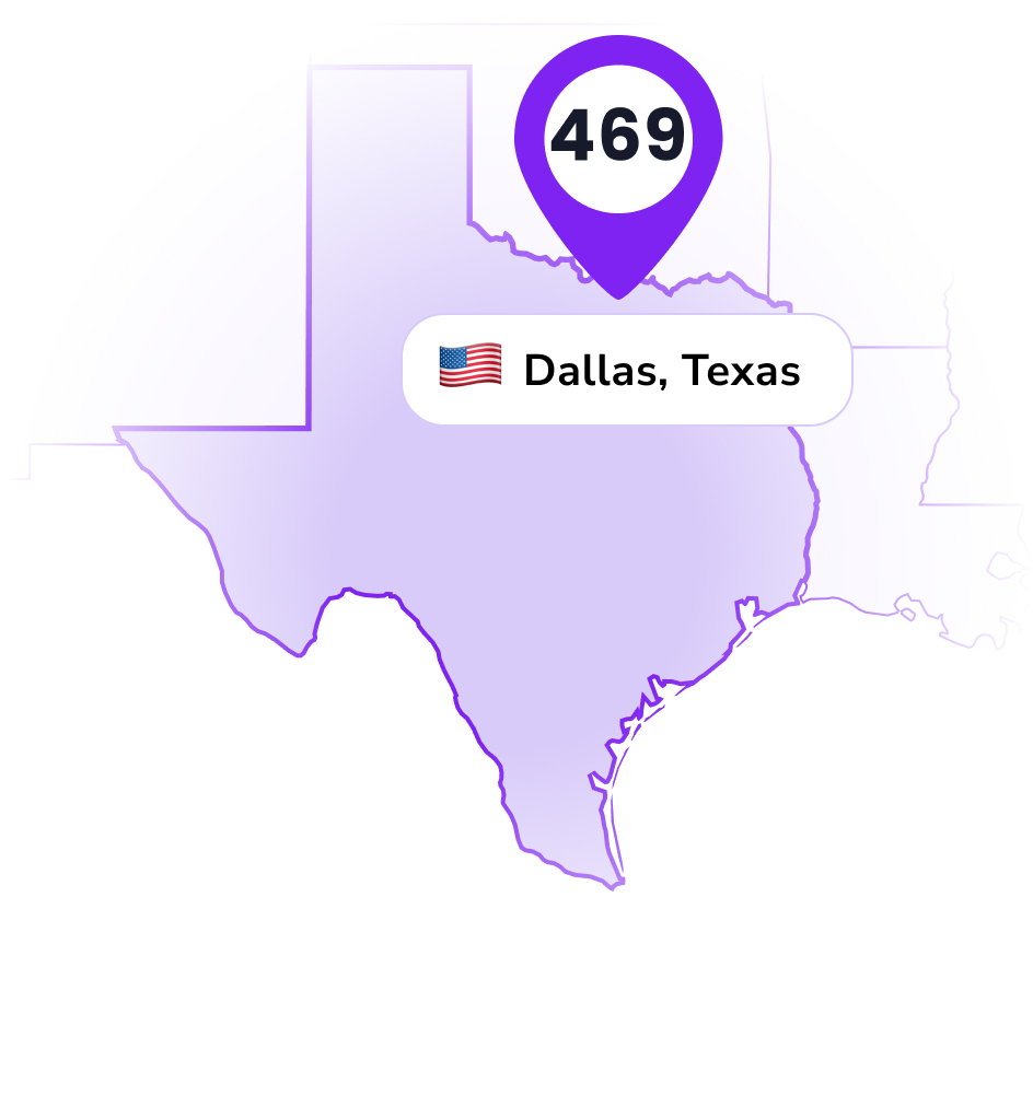 469 Area Code - Dallas, Texas Location - LinkedPhone