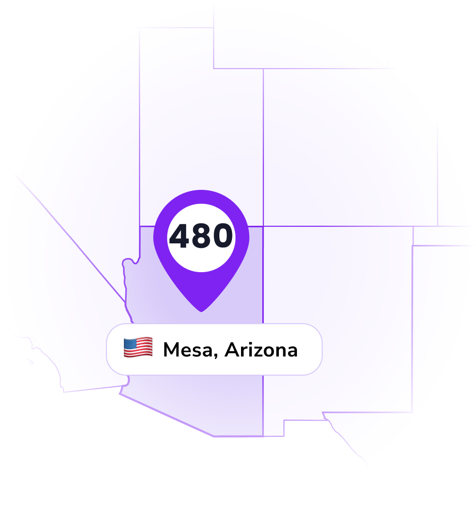 480 Area Code - Mesa, Arizona - Location - LinkedPhone