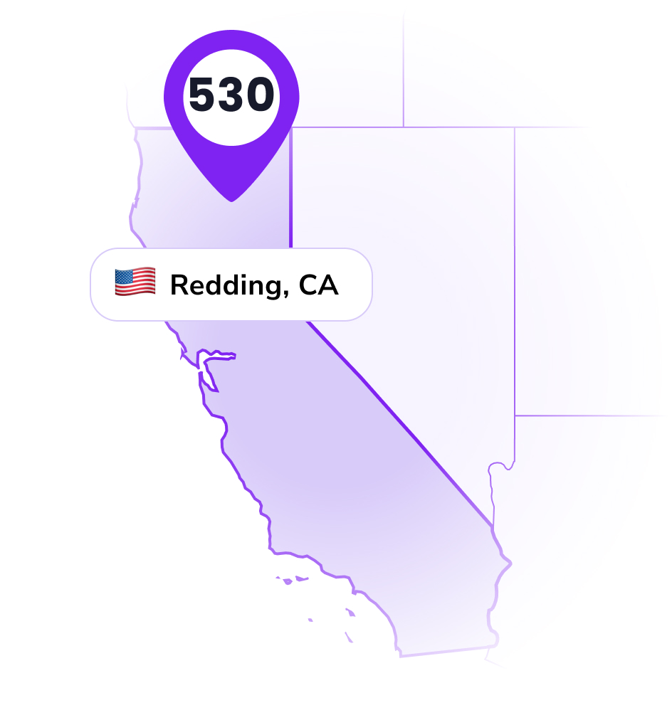 530 Area Code - Get a Local Phone Number in Redding, California Location - LinkedPhone