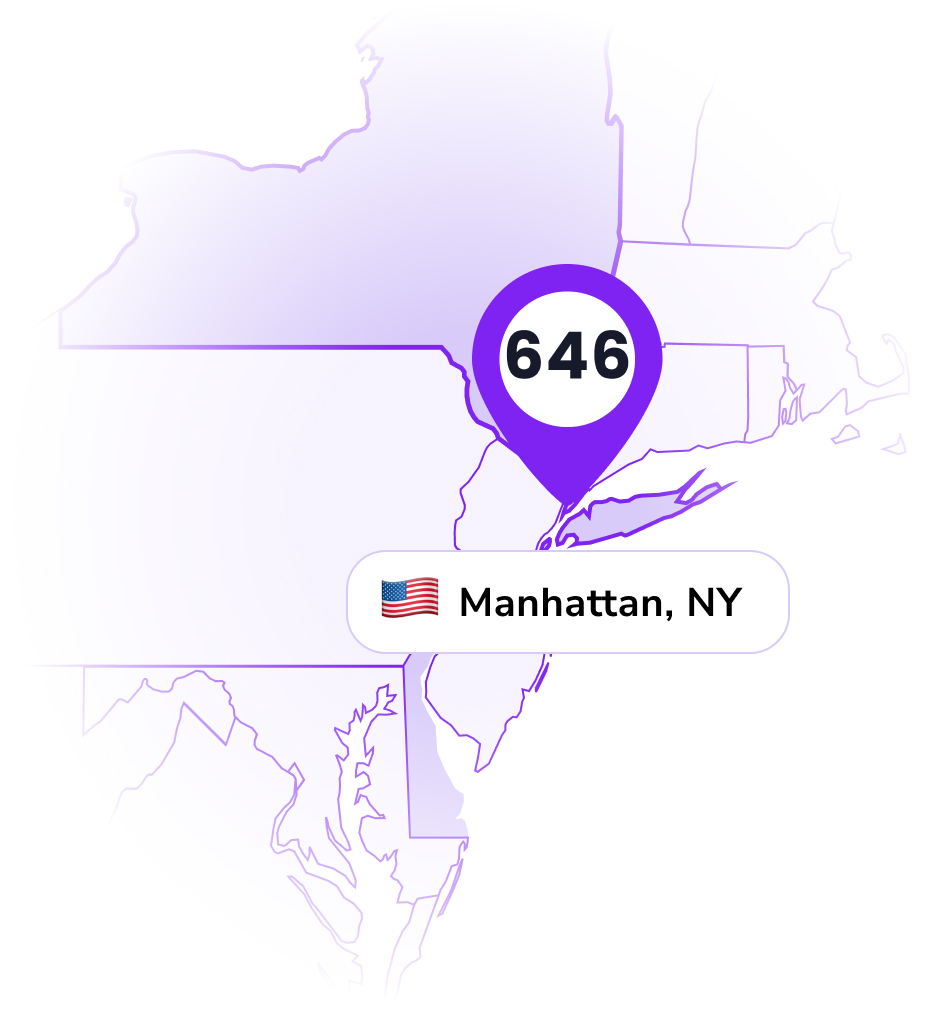 646 Area Code - Manhattan, NY Location - LinkedPhone