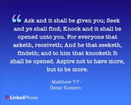 Matthew 7 Oscar Romero - Motivational Inspirational Quotes and Sayings