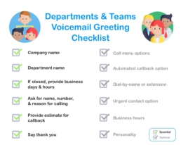 Professional Business Voicemail Greeting Checklist for Small Business Departments and Teams
