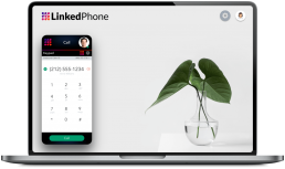 Laptop Computer with LinkedPhone Dialpad Online Virtual Phone System for Business