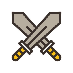 Crossed swords war icon