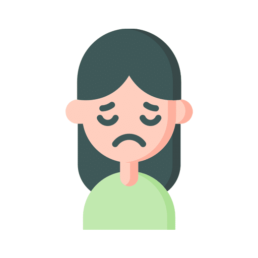 Disappointed person icon