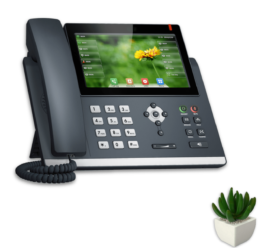 Plant, Notebook and Office VoIP IP Phone or Landline connected to LinkedPhone Virtual Phone System